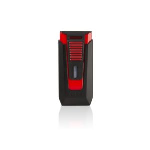 COLIBRI SLIDE DOUBLE JET LIGHTER BLACK + RED LIGHTER LI850T14
