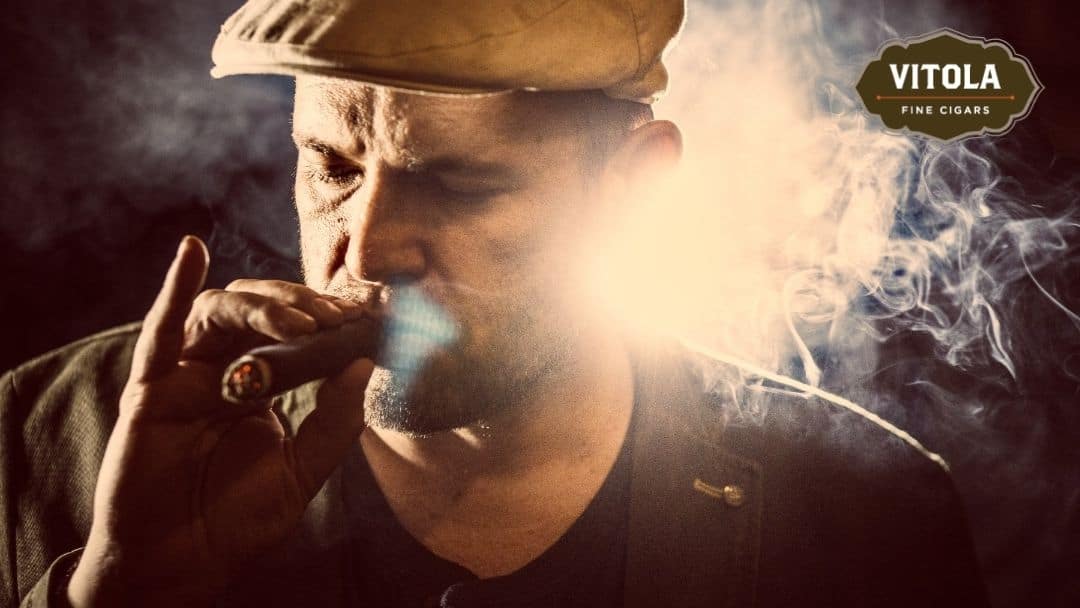 Guy smoking cigar
