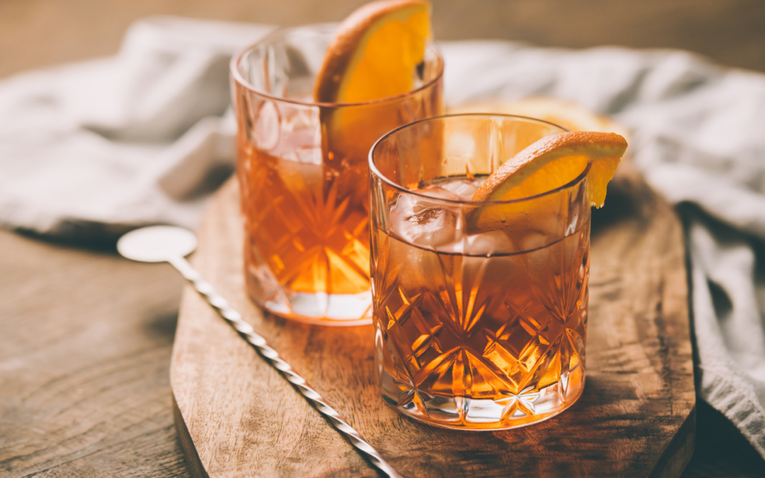 two Old-Fashion cocktails